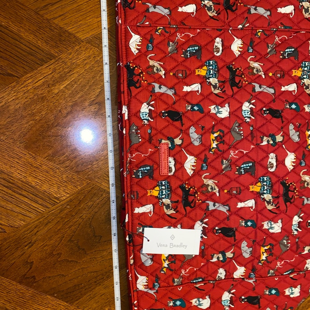 NWT Vera Bradley Grand Tote Holiday Cats - Picture 7 of 7